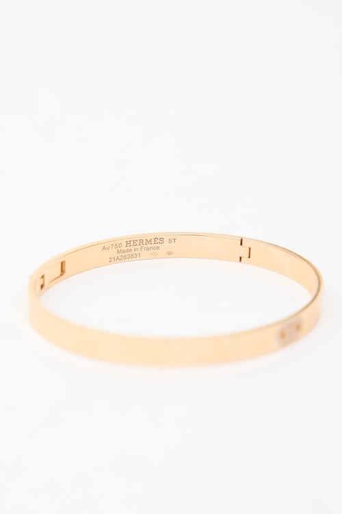 Hermès 18K Yellow Gold D'Ancre Diamond Bracelet