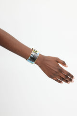 Hermès Blue & Multicolour Jungle Of Eden Print Bangle