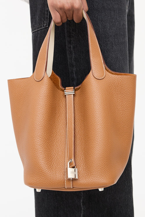 Hermès Gold Nata Verso Picotin 22 Lock Bag
