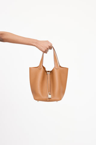 Hermès Gold Nata Verso Picotin 22 Lock Bag