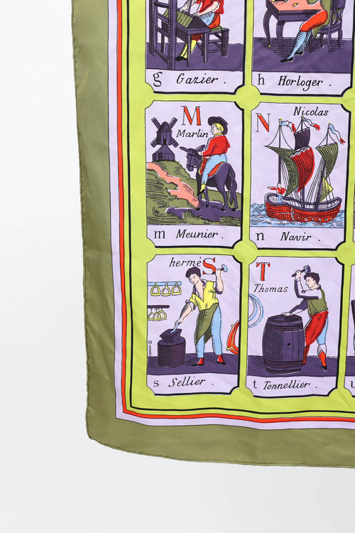 Hermès L'Alphabet de Métiers 90 Scarf