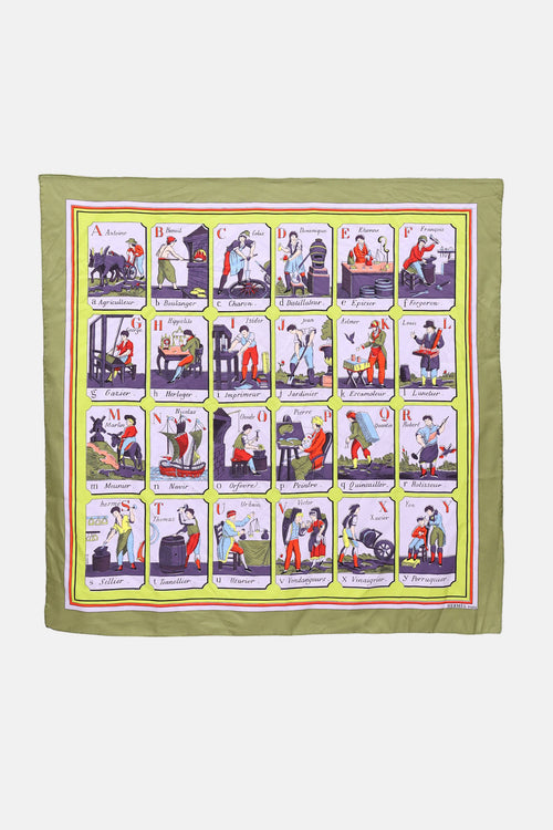 Hermès L'Alphabet de Métiers 90 Scarf