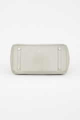 Hermès 2013 Pearl Grey Clemence Leather & Silver Birkin 30 Bag
