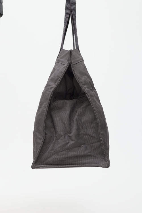 Hermès Grey Canvas Herline TGM Tote Bag