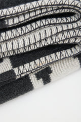Hermès Grey Cashmere & Merino Wool Avalon Throw Blanket