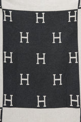 Hermès Grey Cashmere & Merino Wool Avalon Throw Blanket