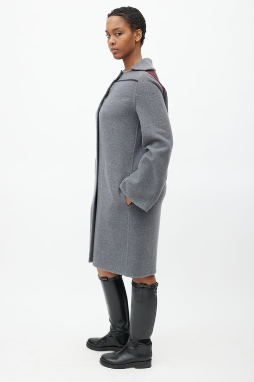 Hermès Grey Cashmere Oversized Coat