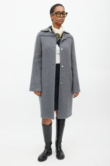 Hermès Grey Cashmere Oversized Coat