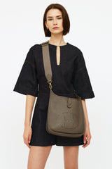 Hermes Vert De Gris Clemence Leather Evelyne III 29 Bag