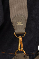 Hermes Vert De Gris Clemence Leather Evelyne III 29 Bag