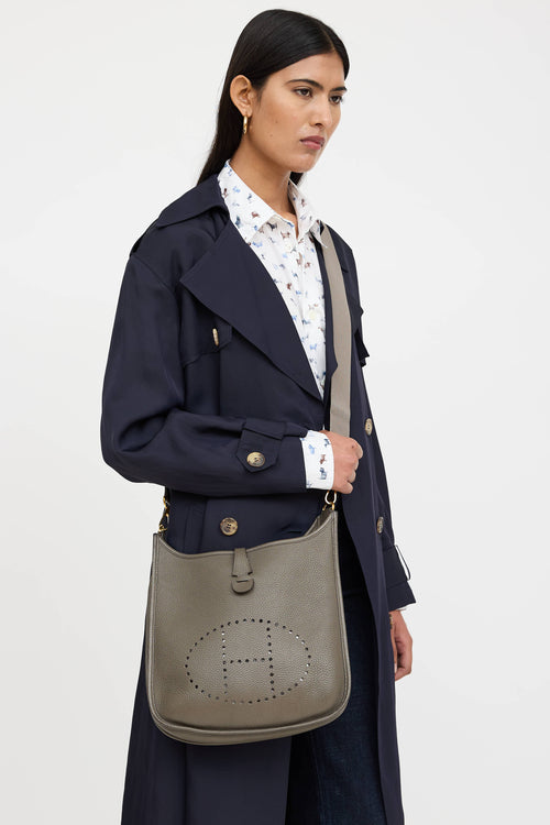 Hermès 2018 Etain Clemence Evelyne III PM Bag