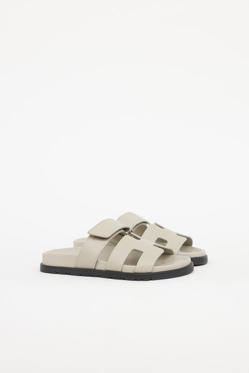 Hermès Beige Esquisse leather Chypre Sandal
