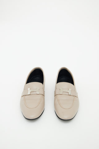  Hermès  Grey & Silver Paris Loafer