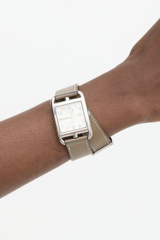 Hermès Grey & Silver Barenia Cape Cod Watch