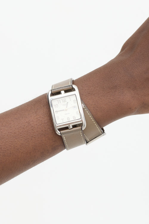 Hermès Grey & Silver Barenia Cape Cod Watch