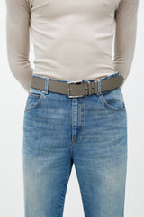 Hermès Grey & Silver Leather Belt
