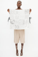 Hermès Grey Double Face Carres 16 Scarf