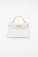 Hermes Gris Pale Epsom Mini Kelly Bag