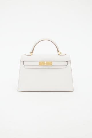 Hermes Gris Pale Epsom Mini Kelly Bag