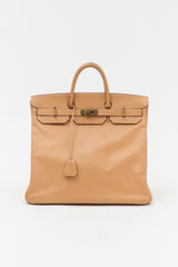Hermès 1996 HAC Natural Courchevel Birkin 45 Bag