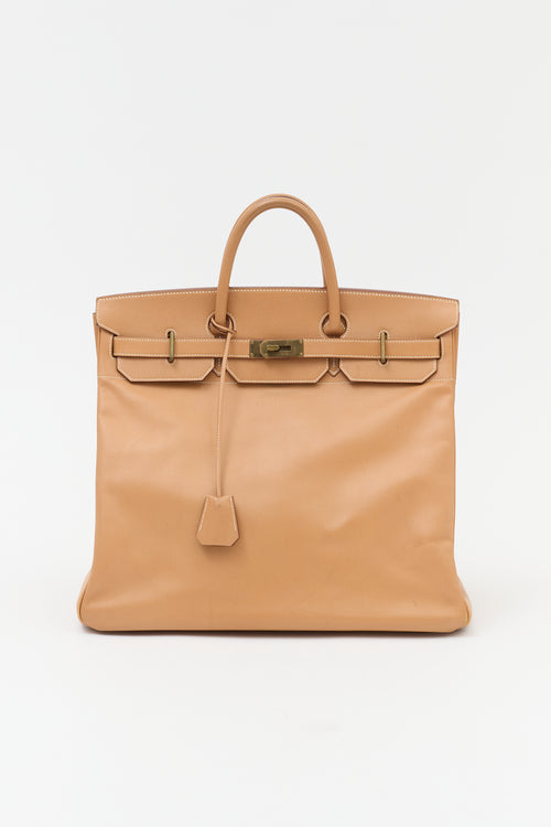 Hermès 1996 HAC Natural Courchevel Birkin 45 Bag