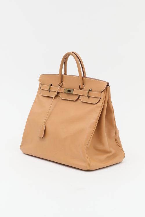 Hermès 1996 HAC Natural Courchevel Birkin 45 Bag