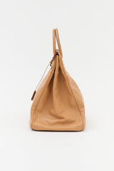 Hermès 1996 HAC Natural Courchevel Birkin 45 Bag