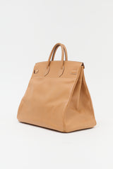Hermès 1996 HAC Natural Courchevel Birkin 45 Bag