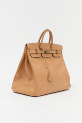 Hermès 1996 HAC Natural Courchevel Birkin 45 Bag