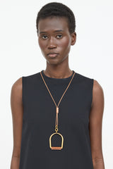 Hermès Gold Heritage Equestre Pendant