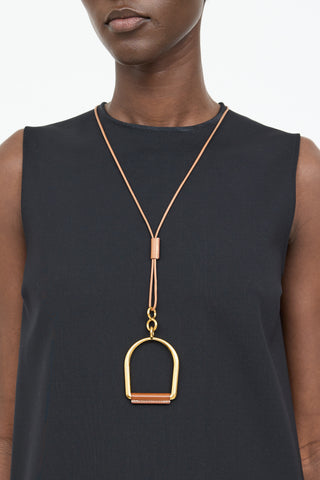 Hermès Gold Heritage Equestre Pendant
