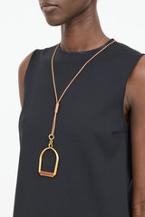 Hermès Gold Heritage Equestre Pendant