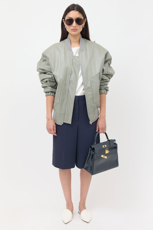 Hermès Vintage Indigo Box Kelly Retourne 28 Bag