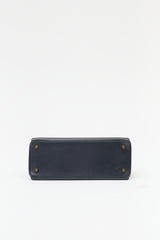 Hermès Vintage Indigo Box Kelly Retourne 28 Bag