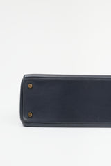 Hermès Vintage Indigo Box Kelly Retourne 28 Bag