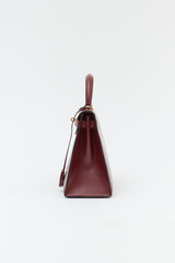 Hermès Vintage Rouge H Box Kelly Sellier 28 Bag
