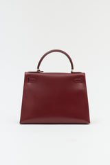Hermès Vintage Rouge H Box Kelly Sellier 28 Bag