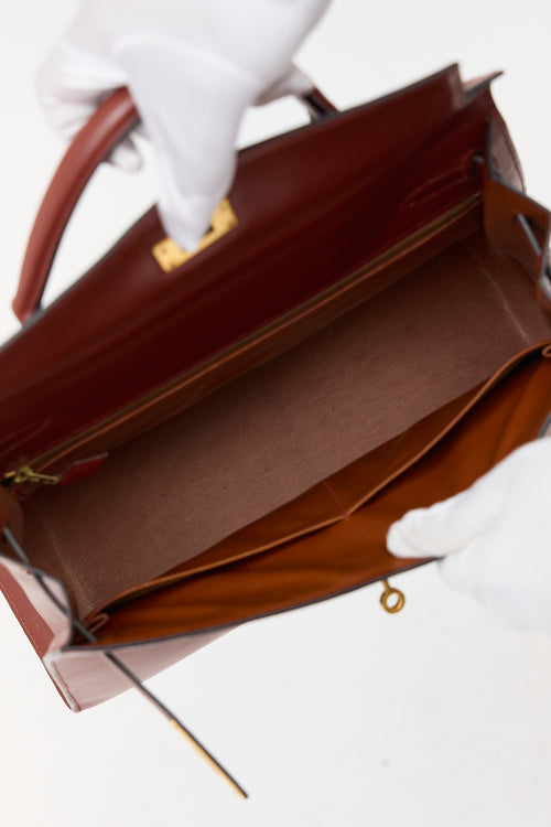 Hermès Vintage Sienne Verso Box Sellier 32 Bag