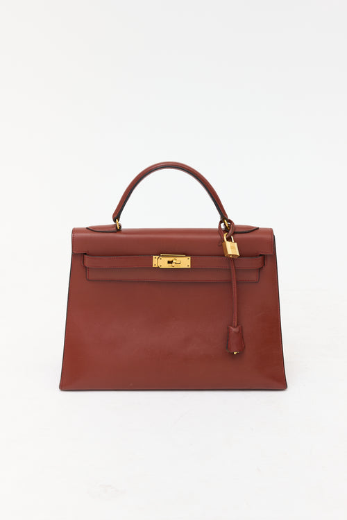 Hermès Vintage Sienne Verso Box Sellier 32 Bag