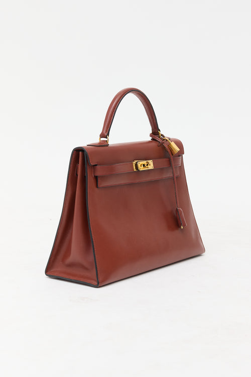 Hermès Vintage Sienne Verso Box Sellier 32 Bag