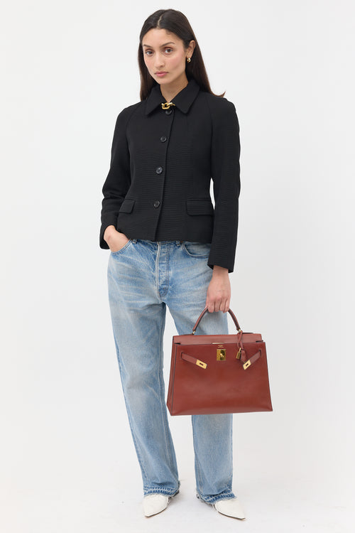 Hermès Vintage Sienne Verso Box Sellier 32 Bag