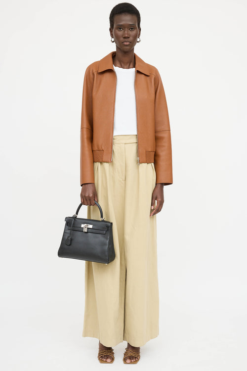 Hermès 2004 Noir Togo Retourne Kelly 28 Bag