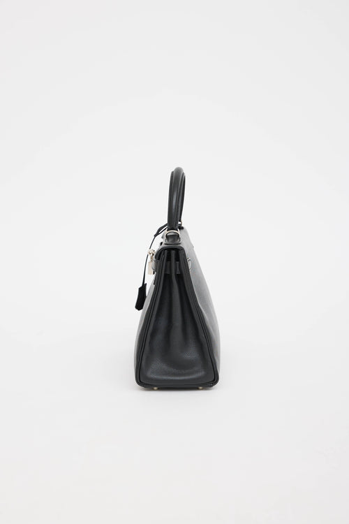 Hermès 2004 Noir Togo Retourne Kelly 28 Bag