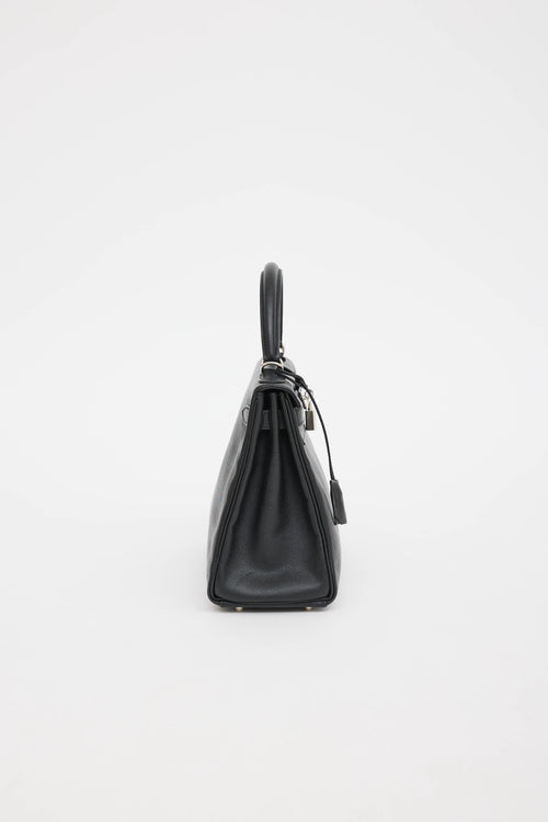 Hermès 2004 Noir Togo Retourne Kelly 28 Bag