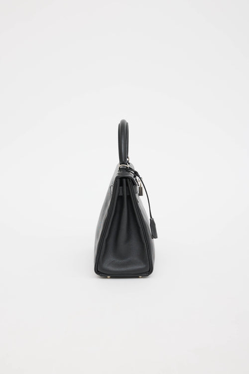 Hermès 2004 Noir Togo Retourne Kelly 28 Bag