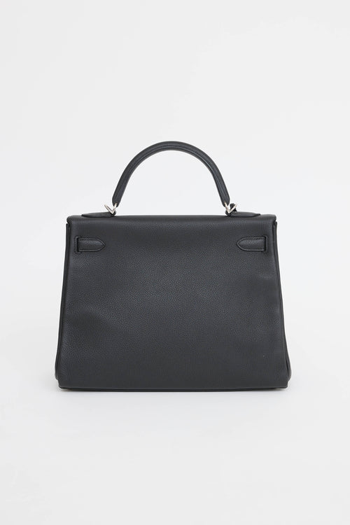 Hermès 2021 Noir Togo Retourne Kelly 32 Bag