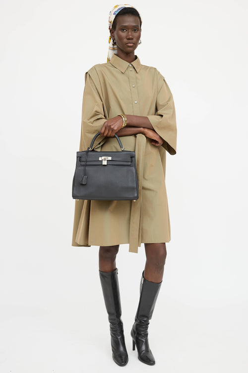 Hermès 2021 Noir Togo Retourne Kelly 32 Bag