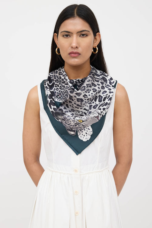 Hermès Lazy Leopardesses Silk Scarf