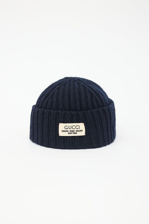 Gucci Logo Ribbed Beanie