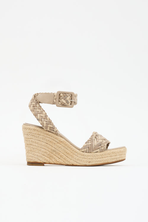 Hermès Leather Wedge Sandal